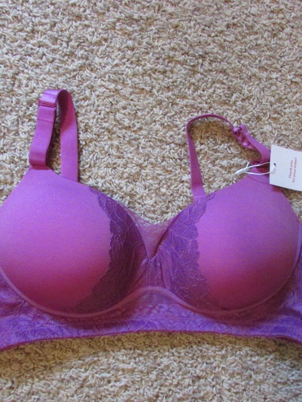 NWT SonaShape Daily Support Comfort Seamless Lifting Bra Size 2X Purple